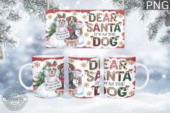 Christmas Mug Wrap Design - Christmas Dog Sublimation Product Image 2