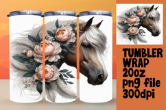 20oz Tumbler Wrap for DIY , Horse Product Image 1