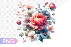 Flowers Sublimation - Clipart PNG Design Product Image 1