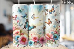 Butterflies Tumbler Sublimation - Tumbler PNG Design Product Image 1