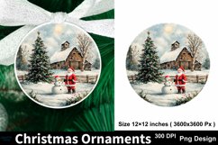 Christmas Ornaments PNG Round Sign PNG, Christmas Round Sign Product Image 1