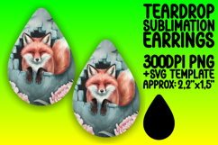 Fresh Teardrop Earrings Artwork PNG , Animals In Wall Product Image 1