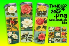 Radiant Petal Sublimation Tumbler Wraps - 20oz Product Image 1