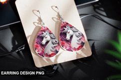 3D Unicorn Earrings Teardrop Sublimation - Unicorn Earrings Product Image 1