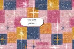 Retro Starburst Seamless Pattern with Mid-Century Blocks Product Image 1