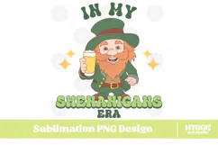 Happy St Patrick's Day PNG DTF Irish Lucky Leprechaun Beer Product Image 1