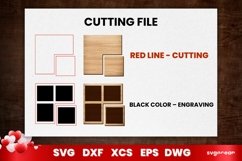 Valentine&#039;s Day Keychains Gift Cards | Laser Cut | Glowforge Product Image 5