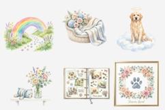 Pet Memorial Rainbow Bridge Clipart | 70 Watercolor PNG Product Image 3