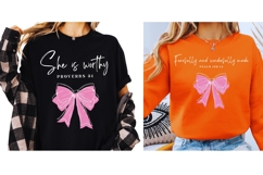 Coquette Christian Bible Quote PNG Bundle | Faith Over Fear Product Image 3