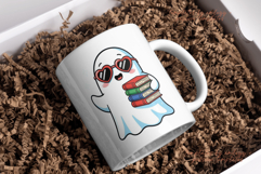 Cute Ghost with Books PNG Clipart Book Lovers Png Product Image 4