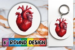 Round Hearts Sublimation Art Product Image 1