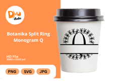 Botanika Split Ring Monogram Product Image 1