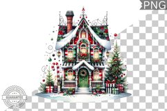 Christmas House Sublimation - Clipart PNG Design Product Image 1