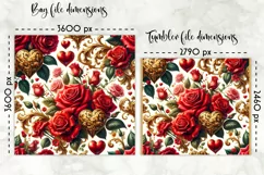 Vintage Floral Lunch Bag Design | Baroque Flowers Lunch Bag Product Image 2