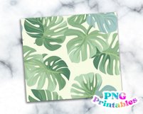 Monstera Floral Collage 20 oz Skinny Tumbler Wrap Product Image 2