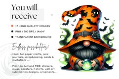 Halloween gnome clipart, Halloween sublimation clipart set Product Image 2