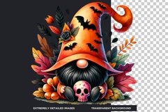 Halloween gnome clipart, Halloween sublimation clipart set Product Image 3