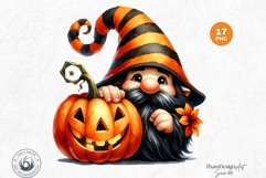 Halloween gnome clipart, Halloween sublimation clipart set Product Image 5