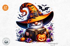 Halloween gnome clipart, Halloween sublimation clipart set Product Image 7