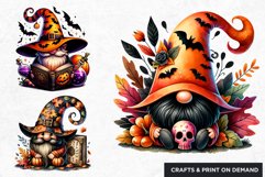 Halloween gnome clipart, Halloween sublimation clipart set Product Image 8