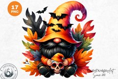 Halloween gnome clipart, Halloween sublimation clipart set Product Image 9