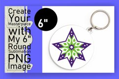 Rustic Holiday Magic: Folk Star Keychain Sublimation Product Image 1