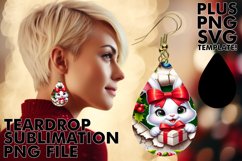 Sublimation Beauty: Teardrop Earring Style Product Image 1