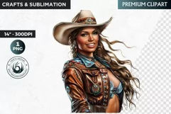 Western Cowgirl clipart, Native american clipart,Fashion Product Image 1
