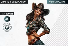 Western Cowgirl clipart, Native american clipart,Fashion Product Image 1