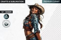 Western Cowgirl clipart, Native american clipart,Fashion Product Image 1