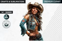 Western Cowgirl clipart, Native american clipart,Fashion Product Image 1