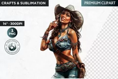 Western Cowgirl clipart, Native american clipart,Fashion Product Image 1