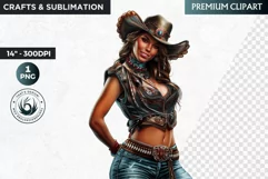 Western Cowgirl clipart, Native american clipart,Fashion Product Image 1
