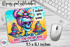 Trendy Skeleton Mouse Pad, Sarcastic Quote Mouse Pad Product Image 1