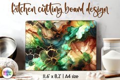 Abstract Cutting Board, Alcohol Ink Wooden Cutting Board Product Image 1