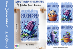 Blueberry Kitchen Towels Designs, Baking Lover Sublimation Product Image 1