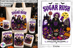 Funny Halloween Tarot Card, Funny Sugar Rush Halloween PNG Product Image 1