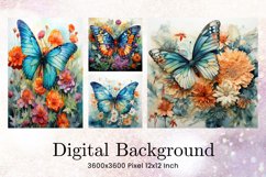 Butterfly Background Wallpaper Digital Paper Seamless Patter Product Image 1