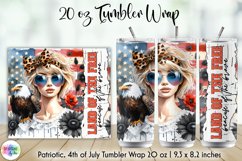 Land of the Free Patriotic Tumbler Wrap, Fourth of July Product Image 1