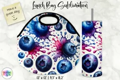 Lunch Bag Sublimation | Fruits and Berries Lunch Bag Print Product Image 1