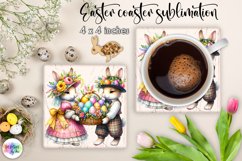 Easter Bunny Square Coaster Bundle | Vintage Easter Coaster Product Image 20