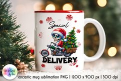 Funny Christmas Mug Designs Bundle, Funny Skeleton Santa PNG Product Image 19