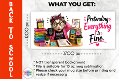Funny Teacher Mug Wrap Sublimation, Back to School Product Image 2
