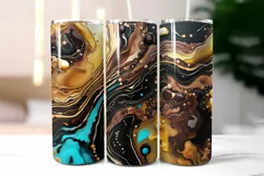 Abstract Fluid Art Tumbler Wrap | Alcohol Ink Tumbler Design Product Image 2