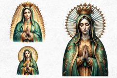 Green Lady of Guadalupe Clipart PNG Bundle, christian Product Image 7