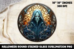Halloween Stained Glass Sublimation PNG | Skull | Ghost Product Image 1