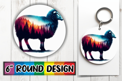 Joyful Coaster Round Design PNG, Animals Art Product Image 1