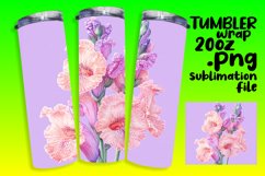 Sublimation Wrap Design Watercolor Flower 20oz Tumbler Product Image 1