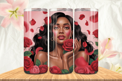 Black Girl Magic Black Woman Positive mind 20oz Tumbler wrap Product Image 1