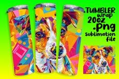 Creative Abstract Dog Wrap 20oz Sublimation Product Image 1